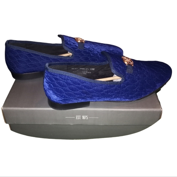 STACY ADAMS mens royal blue slip on loafers - Picture 9 of 10